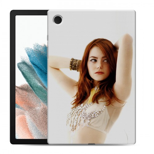 Дизайнерский силиконовый чехол для Samsung Galaxy Tab A8 10.5 (2021) Эмма Стоун