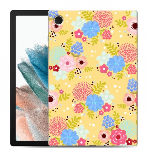 Дизайнерский силиконовый чехол для Samsung Galaxy Tab A8 10.5 (2021) Причудливые цветы