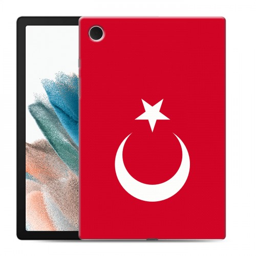 Дизайнерский силиконовый чехол для Samsung Galaxy Tab A8 10.5 (2021) Флаг Турции