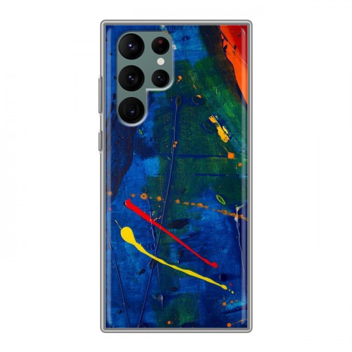 Дизайнерский пластиковый чехол для Samsung Galaxy S22 Ultra Мазки краски