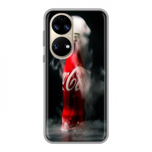 Дизайнерский силиконовый чехол для Huawei P50 Pro Coca-cola