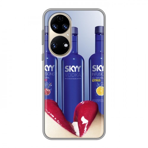 Дизайнерский силиконовый чехол для Huawei P50 Pro Skyy Vodka