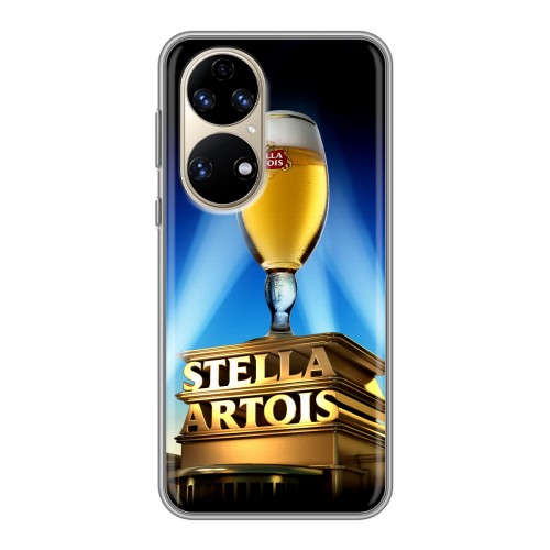 Дизайнерский силиконовый чехол для Huawei P50 Pro Stella Artois