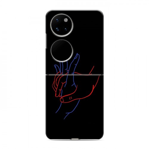Дизайнерский пластиковый чехол для Huawei P50 Pocket Неоновые образы
