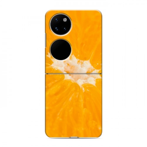 Дизайнерский пластиковый чехол для Huawei P50 Pocket Апельсины