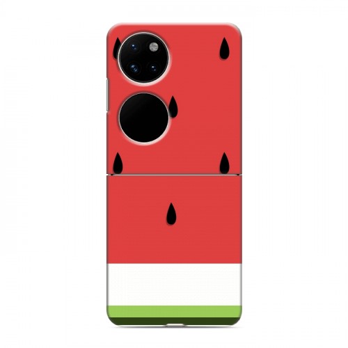 Дизайнерский пластиковый чехол для Huawei P50 Pocket Арбузы