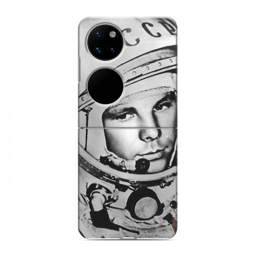 Дизайнерский пластиковый чехол для Huawei P50 Pocket Юрий Гагарин