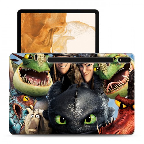 Дизайнерский силиконовый чехол для Samsung Galaxy Tab S8 Plus Как приручить дракона