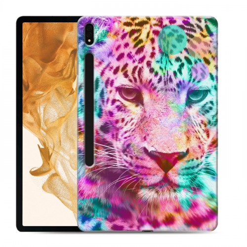 Дизайнерский силиконовый чехол для Samsung Galaxy Tab S8 Plus Леопард гламур