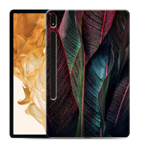 Дизайнерский силиконовый чехол для Samsung Galaxy Tab S8 Plus Нуарные листья