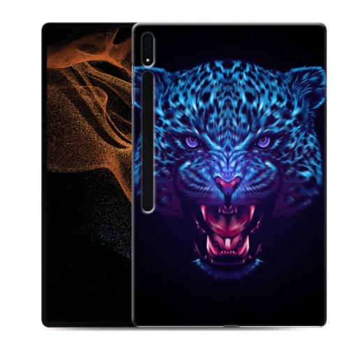 Дизайнерский силиконовый чехол для Samsung Galaxy Tab S8 Ultra Ультрафиолетовые животные