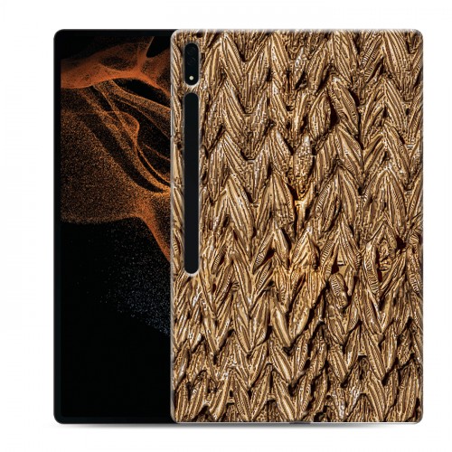 Дизайнерский силиконовый чехол для Samsung Galaxy Tab S8 Ultra Плетеные текстуры