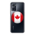 Полупрозрачный дизайнерский силиконовый чехол для Realme 9i Флаг Канады