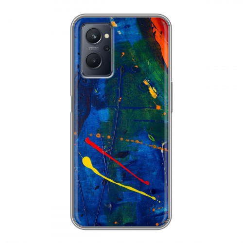 Дизайнерский силиконовый чехол для Realme 9i Мазки краски