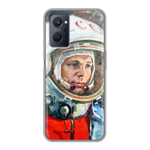 Дизайнерский силиконовый чехол для Realme 9i Космонавт
