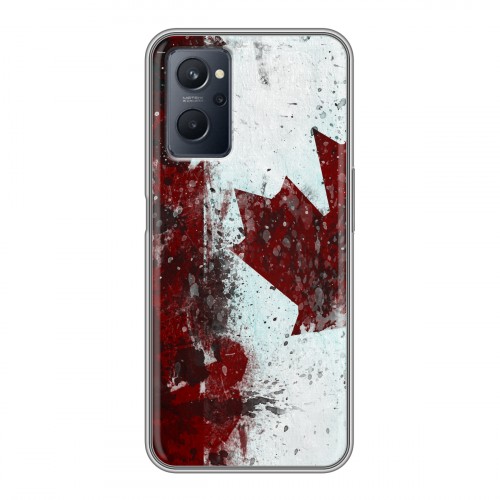 Дизайнерский силиконовый чехол для Realme 9i Флаг Канады