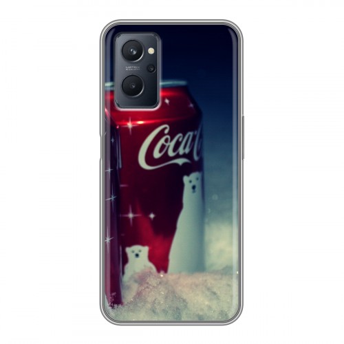 Дизайнерский силиконовый чехол для Realme 9i Coca-cola