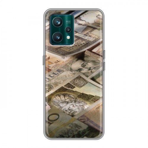 Дизайнерский пластиковый чехол для Realme 9 Pro Plus Текстуры денег