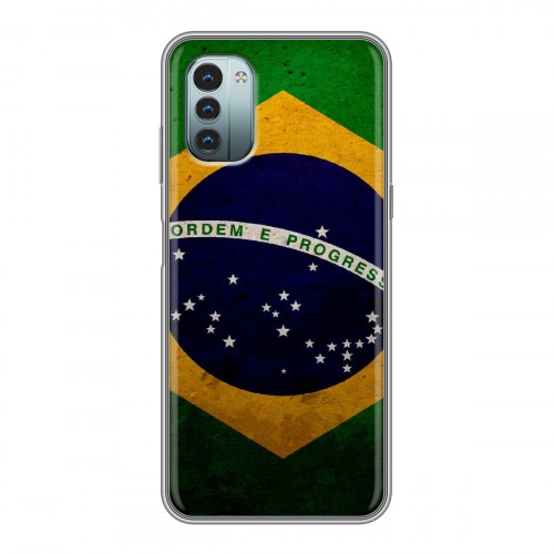 Дизайнерский пластиковый чехол для Nokia G11 Флаг Бразилии