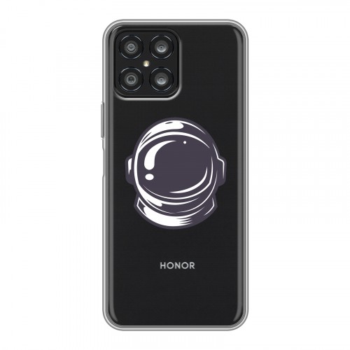 Полупрозрачный дизайнерский силиконовый чехол для Huawei Honor X8 Прозрачный космос
