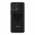 Полупрозрачный дизайнерский силиконовый чехол для Huawei Honor X8 Прозрачные сердечки