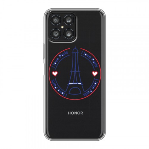 Полупрозрачный дизайнерский силиконовый чехол для Huawei Honor X8 Флаг Франции