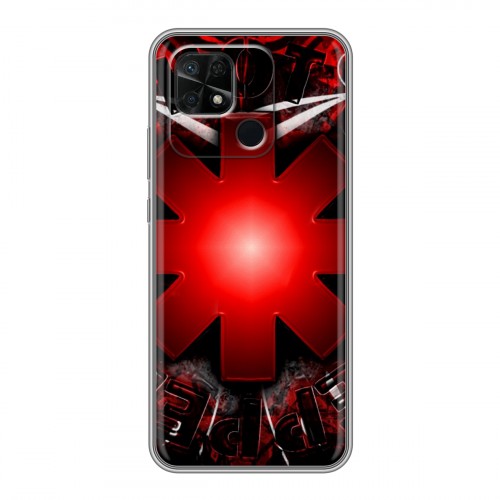 Дизайнерский силиконовый чехол для Xiaomi Redmi 10C Red Hot Chili Peppers