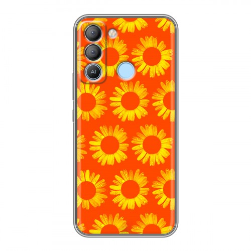 Дизайнерский силиконовый чехол для Tecno Pop 5 LTE Монохромные цветы