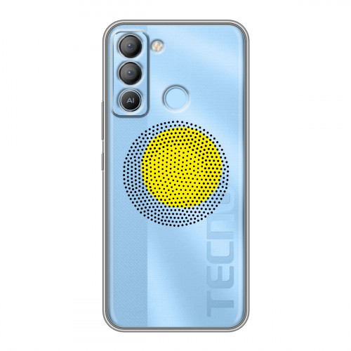 Полупрозрачный дизайнерский пластиковый чехол для Tecno Pop 5 LTE Абстракции 1