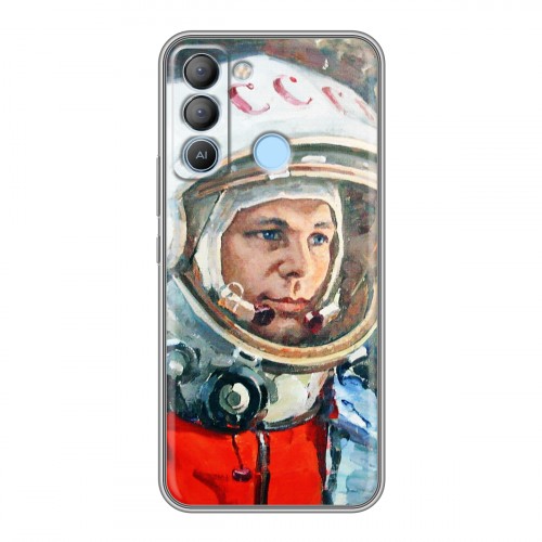 Дизайнерский силиконовый с усиленными углами чехол для Tecno Pop 5 LTE Юрий Гагарин