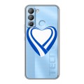 Полупрозрачный дизайнерский пластиковый чехол для Tecno Pop 5 LTE флаг греции
