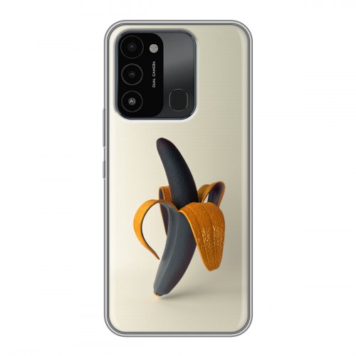 Дизайнерский силиконовый с усиленными углами чехол для Tecno Spark Go 2022 Черное золото