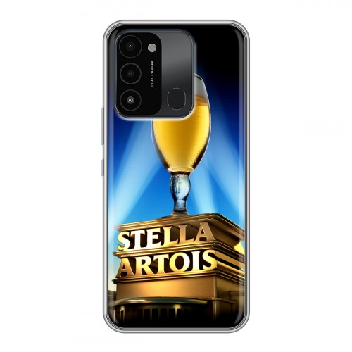 Дизайнерский силиконовый с усиленными углами чехол для Tecno Spark Go 2022 Stella Artois