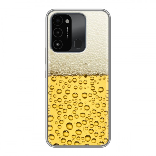 Дизайнерский силиконовый с усиленными углами чехол для Tecno Spark Go 2022 Пузырьки пива