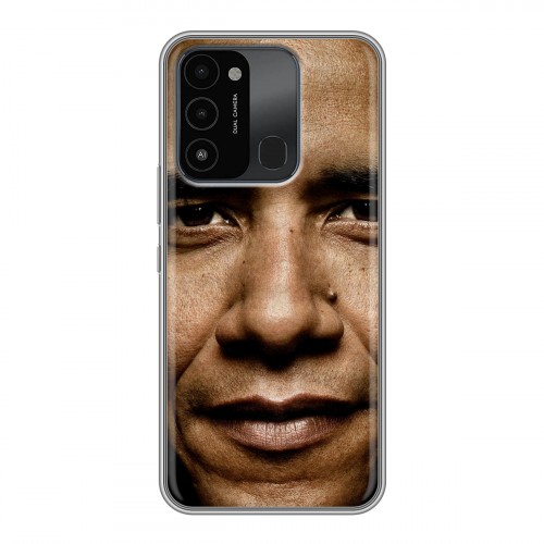 Дизайнерский силиконовый с усиленными углами чехол для Tecno Spark Go 2022 Барак Обама