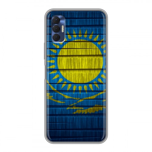 Дизайнерский силиконовый чехол для Tecno Spark 8P Флаг Казахстана
