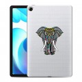 Полупрозрачный дизайнерский силиконовый чехол для Realme Pad Прозрачные слоны