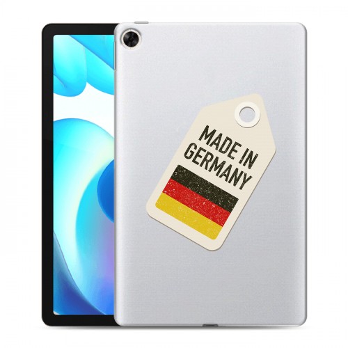 Полупрозрачный дизайнерский силиконовый с усиленными углами чехол для Realme Pad Флаг Германии