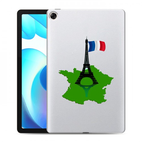 Полупрозрачный дизайнерский силиконовый чехол для Realme Pad Флаг Франции