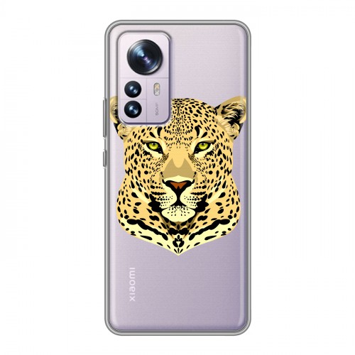 Дизайнерский силиконовый чехол для Xiaomi 12 Pro Прозрачные леопарды