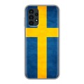 Дизайнерский пластиковый чехол для Samsung Galaxy A13 4G Флаг Швеции