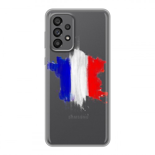 Полупрозрачный дизайнерский пластиковый чехол для Samsung Galaxy A73 5G Флаг Франции