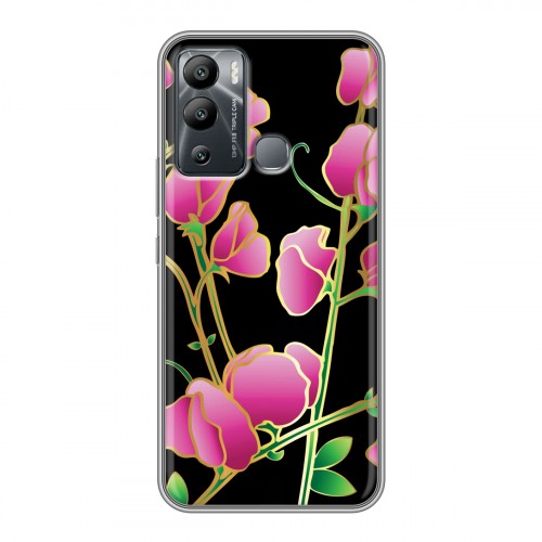 Дизайнерский силиконовый чехол для Infinix Hot 12i Люксовые цветы