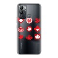 Полупрозрачный дизайнерский силиконовый чехол для Infinix Hot 12i Флаг Канады