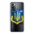Полупрозрачный дизайнерский пластиковый чехол для Infinix Hot 12i Флаг Украины