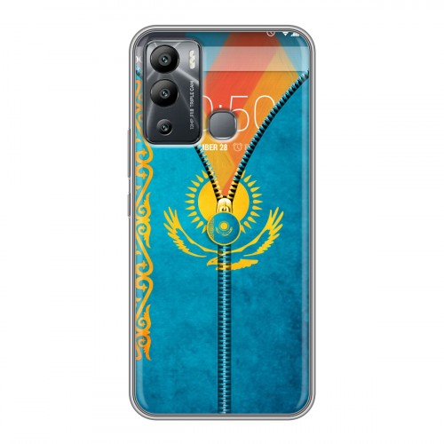 Дизайнерский силиконовый чехол для Infinix Hot 12i Флаг Казахстана