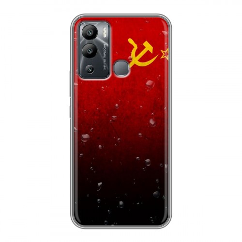 Дизайнерский силиконовый чехол для Infinix Hot 12i Флаг СССР