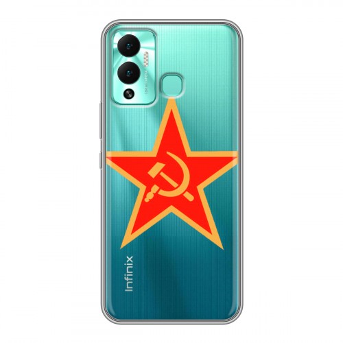 Полупрозрачный дизайнерский пластиковый чехол для Infinix Hot 12 Play Флаг СССР