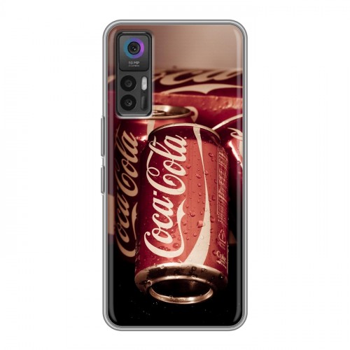 Дизайнерский силиконовый чехол для TCL 30 Coca-cola