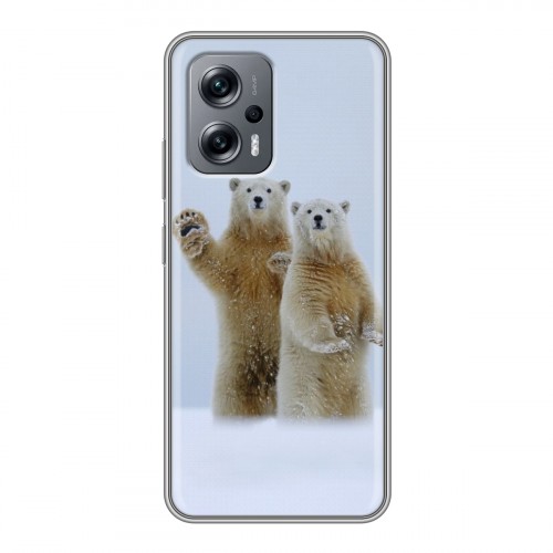 Дизайнерский силиконовый чехол для Xiaomi Poco X4 GT Медведи
